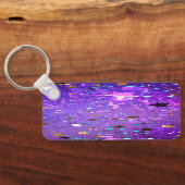 Lila Hintergrund mit Sternen Schlüsselanhänger (Rückseite)