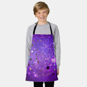 Lila Hintergrund mit Sternen Schürze (Getragen)