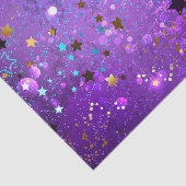 Lila Hintergrund mit Sternen Seidenpapier (Ausschnitt)