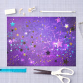 Lila Hintergrund mit Sternen Seidenpapier (Handwerk)