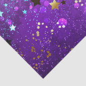 Lila Hintergrund mit Sternen Seidenpapier (Detail)