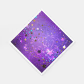 Lila Hintergrund mit Sternen Serviette (Ecke)