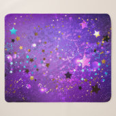 Lila Hintergrund mit Sternen Sherpadecke (Vorderseite (Horizontal))