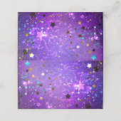 Lila Hintergrund mit Sternen Terminkarte (Außenseite Aufgefaltet)