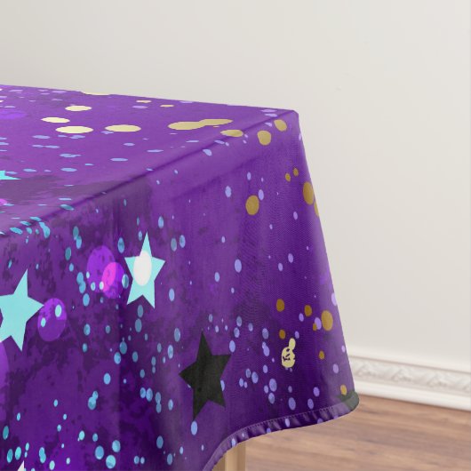 Lila Hintergrund mit Sternen Tischdecke (Beispiel)