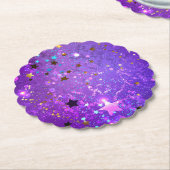 Lila Hintergrund mit Sternen Untersetzer (angewinkelt)