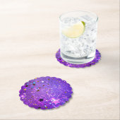 Lila Hintergrund mit Sternen Untersetzer (Vor Ort)