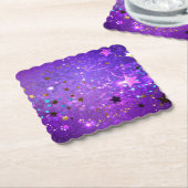 Lila Hintergrund mit Sternen Untersetzer (angewinkelt)