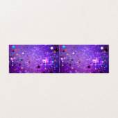 Lila Hintergrund mit Sternen Visitenkarten (Außenseite Aufgefaltet)