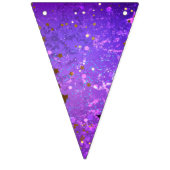 Lila Hintergrund mit Sternen Wimpelkette (Dritte Fahne)