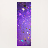 Lila Hintergrund mit Sternen Yogamatte (Rückseite)