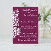 Lila Hintergrund mit Swirl Modernes Elegantes Save The Date (Stehend Vorderseite)