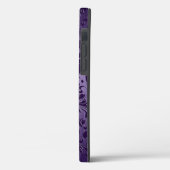 Lila Hintergrund mit tiefer Lila Blumenspitze Case-Mate iPhone Hülle (Rückseite / Links)