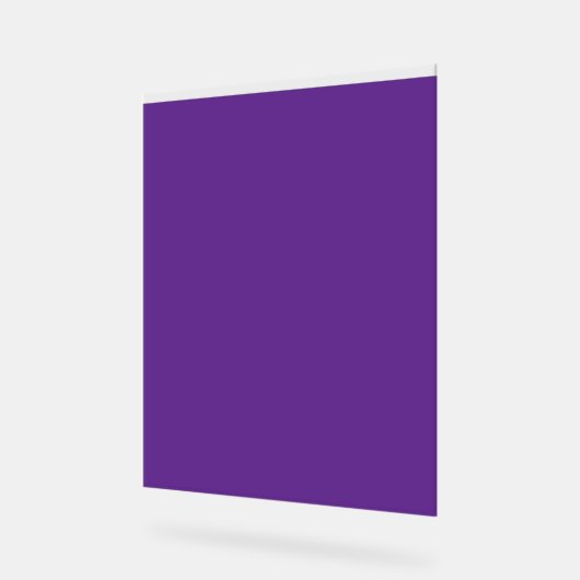 lila Hintergrund mit weißem Rand Acrylschild (Winkel)