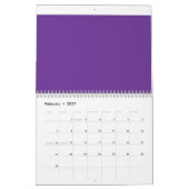 lila Hintergrund mit weißem Rand Kalender (Feb 2027)