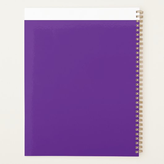 lila Hintergrund mit weißem Rand Planer (Rückseite)