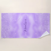 Lila Hintergrund und sparkle Glitzer Strandtuch (Vorderseite)