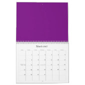 Lila Hintergründe eines Kalenders Kalender (Mär 2027)
