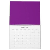 Lila Hintergründe eines Kalenders Kalender (Jan 2027)