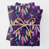 Lila Hintergrundeffekt Traumfänger Geschenkpapier Set (Beispiel)