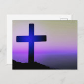 Lila Hintergrundekarte Postkarte (Vorne/Hinten)