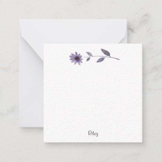 Lila Hintergrundfarbenkarte Mitteilungskarte (Vorderseite)