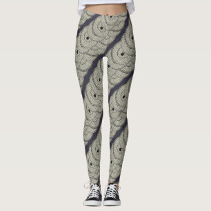 Lila Hintergrundmuster mit grauen Tasten Leggings
