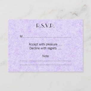 Lila Hintergrundmuster. RSVP Karte