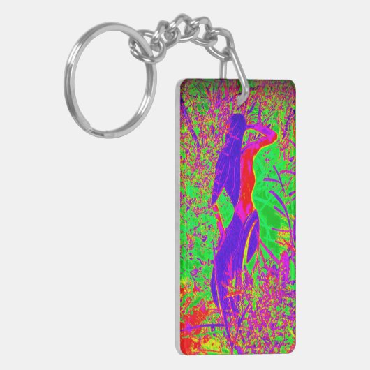 lila Hippiemeerjungfrau Schlüsselanhänger (Vorderseite links)