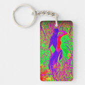 lila Hippiemeerjungfrau Schlüsselanhänger (Vorderseite)