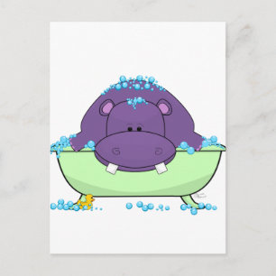 Lila_Hippo_Bath.png Postkarte