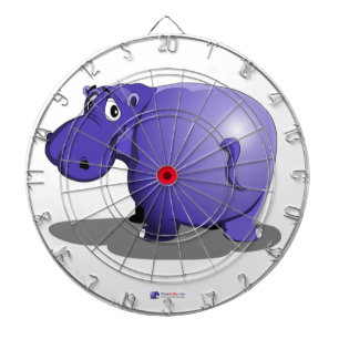 Lila Hippo Dart Board Dartscheibe
