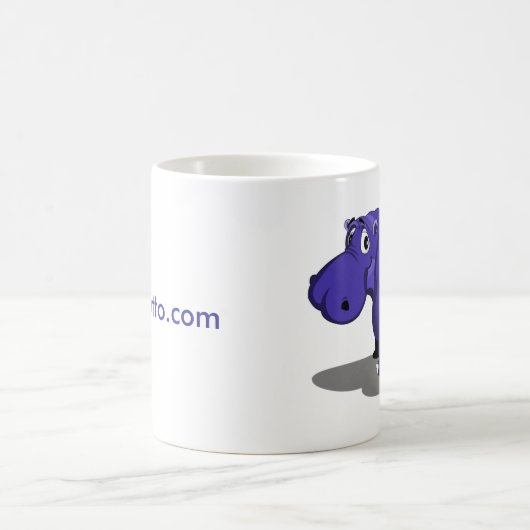 Lila Hippo-Kaffee-Tasse Kaffeetasse (Mittel)
