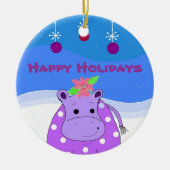 Lila Hippo- und Weihnachtsschmuck (Vorne)