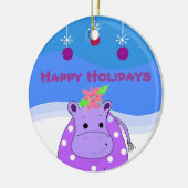 Lila Hippo- und Weihnachtsschmuck (Links)