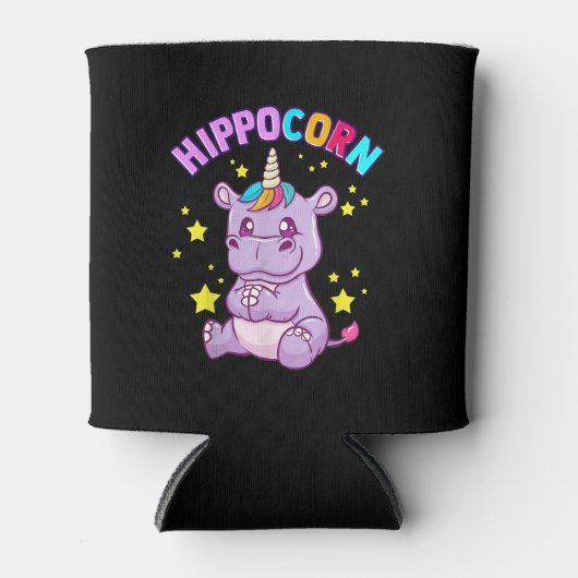 Lila HippoCorn Hippo Mais Hippopotamus Lover Dosenkühler (Vorderseite)