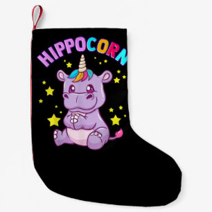 Lila HippoCorn Hippo Mais Hippopotamus Lover Kleiner Weihnachtsstrumpf