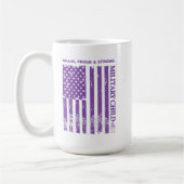 Lila hoch, stolz, stark und kräftig kaffeetasse (Links)