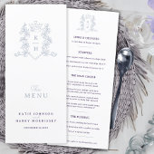 Lila Hochzeit aus weißem Wappen Menükarte