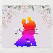 Lila Hochzeit Bierflaschenetikett (Einzelnes Label)