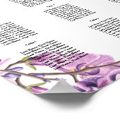 lila Hochzeit Blumenplan Party/Hochzeit Poster (Ecke)