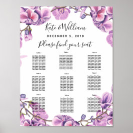 lila Hochzeit Blumenplan Party/Hochzeit Poster
