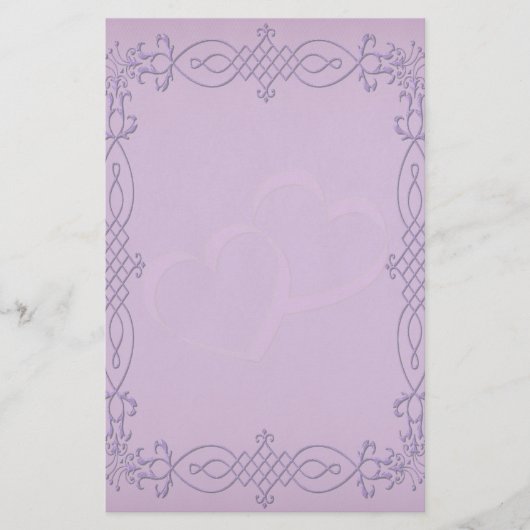 Lila Hochzeit Briefpapier (Vorderseite)