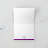 Lila Hochzeit Dankeschön Dankeskarte (Innenseite)