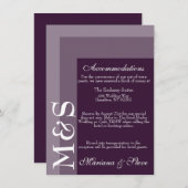 Lila Hochzeit Dankeskarte (Vorne/Hinten)