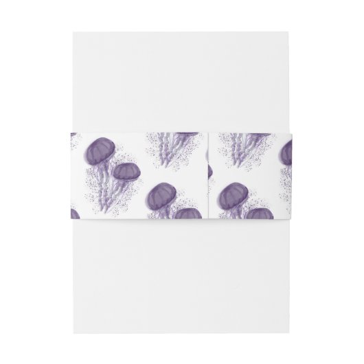 Lila Hochzeit der Wasserfarben Einladungsbanderole (Rückseitenbeispiel)