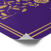 Lila Hochzeit des Königlichen Mittelalters Poster (Ecke)