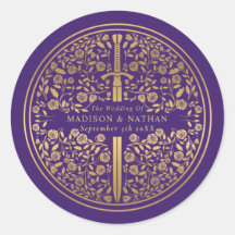 Lila Hochzeit des Königlichen Mittelalters