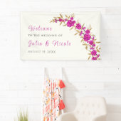 Lila Hochzeit des Wilden Trumpeten Weingarten Banner (Insitu)