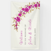 Lila Hochzeit des Wilden Trumpeten Weingarten Banner (Vertikal)